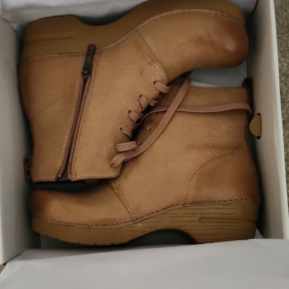 Dansko Light Brown Ankle Booties